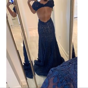 Royal blue long gown